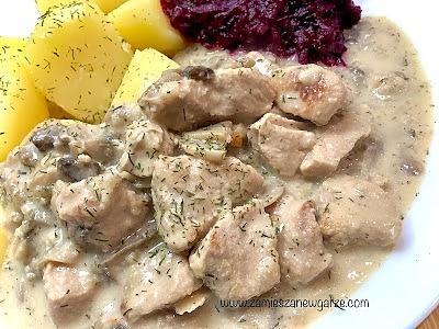 Gulasz wieprzowy z pieczarkami