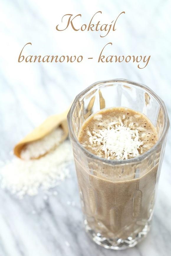 Koktajl bananowo-kawowy z kokosem