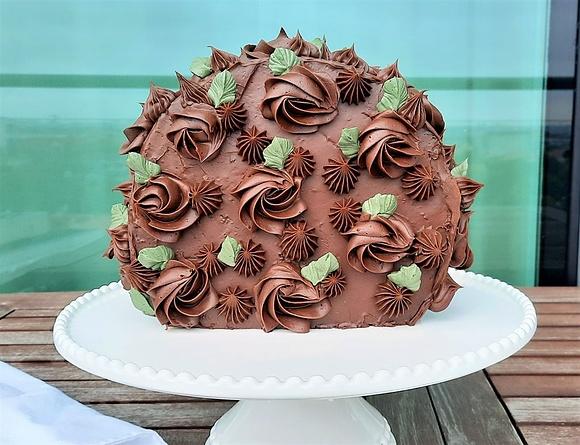 Tort czekoladowo-pomarańczowy na piernikowym cieście
