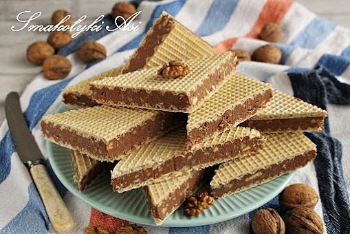 Wafle orzechowe z mlekiem w proszku