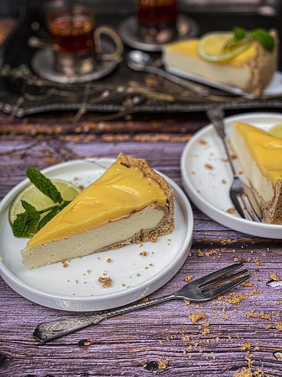 Waniliowy sernik z lemon curd