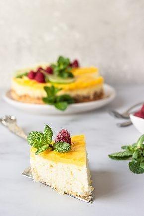 Sernik na kruchym cieście z lemon curd