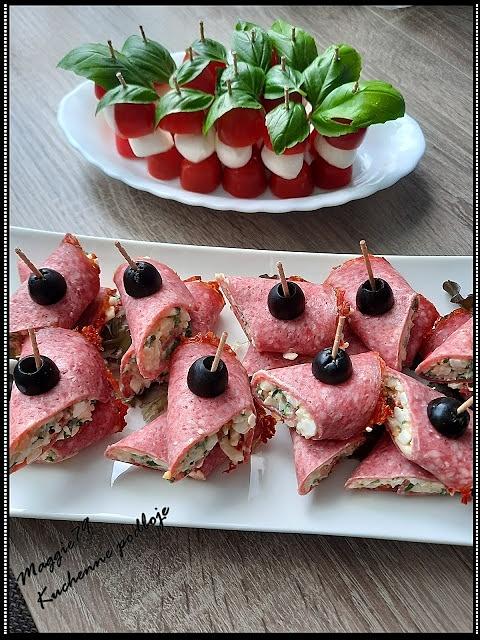 Roladki z salami i pastą jajeczną