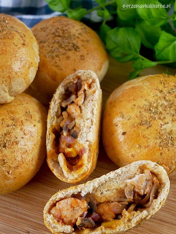 Bułeczki gyros z kurczakiem i pieczarkami
