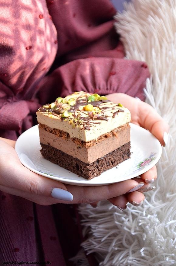 Ciasto pistacjowo-czekoladowe
