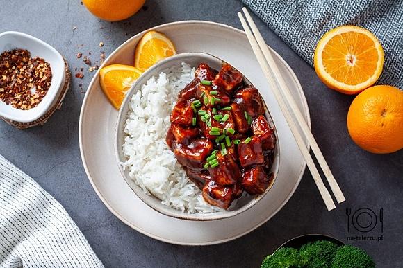 Tofu w sosie pomarańczowym