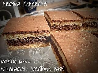 Kruche kostki kakaowo-waniliowe pasy