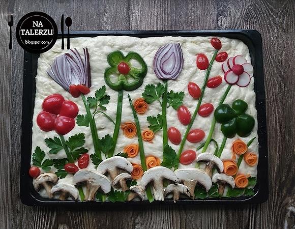 Focaccia włoskie pieczywo z drożdżami
