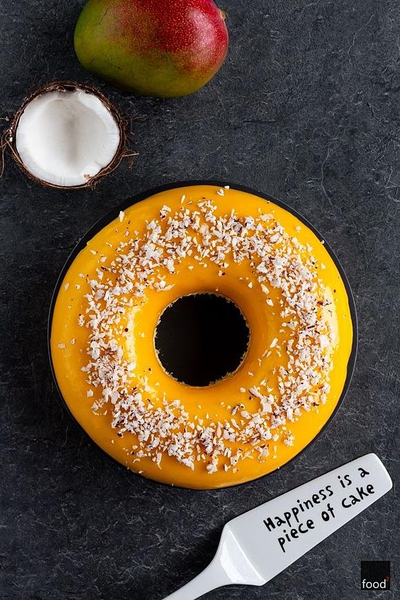 Entremet z mango i kokosem na 8. urodziny bloga.