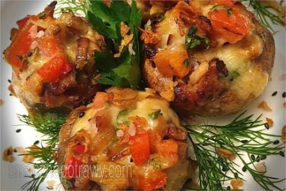 Pieczarki faszerowane mozzarellą
