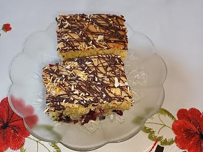 Ciasto kokosowe z borówką