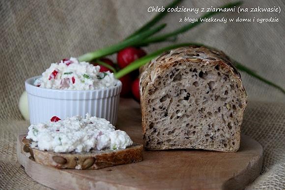 Chleb codzienny z ziarnami na zakwasie