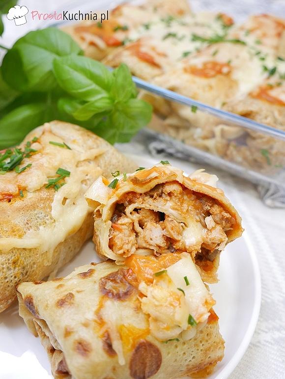 Zapiekanka naleśnikowa do obiadu, przepis na zapiekankę z naleśników