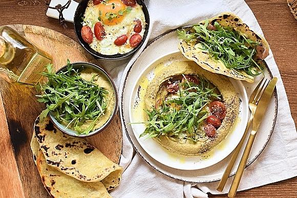 Hummus z warzywami z rosołu