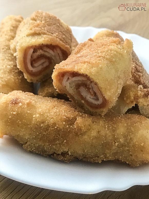 Krokiety z chleba tostowego z szynką i serem