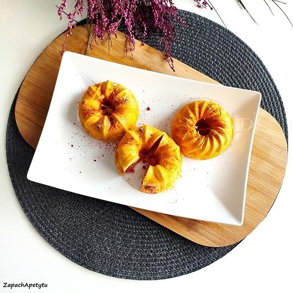 Mus z mango z malinami - deser monoporcja