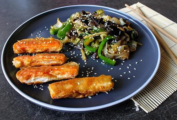 Paluszki surimi w tempurze