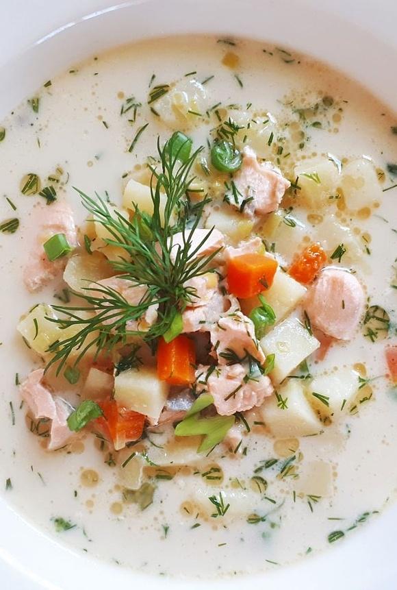 Chowder z łososia
