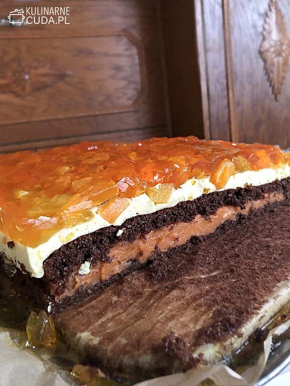 Czekoladowy Kubuś ciasto z sokiem i galaretką