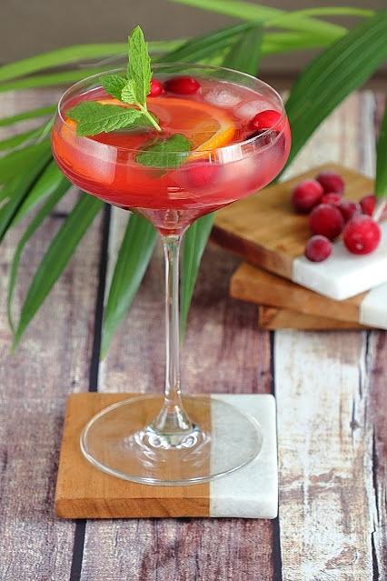 Cranberry orange Whisky cocktail