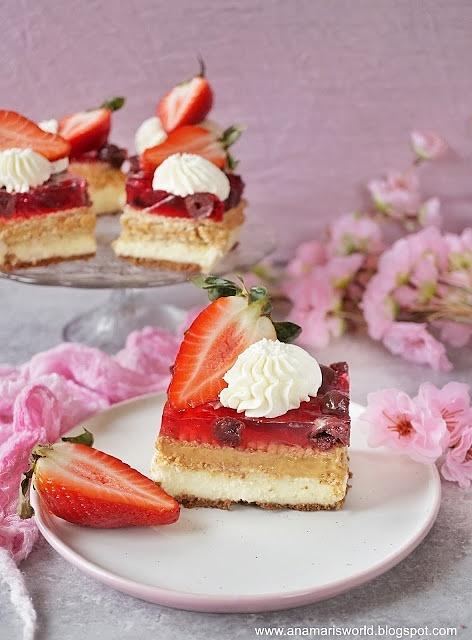 Ciasto z galaretką i budyniem bez pieczenia