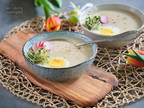 Keto chrzanowa zupa krem - przepis na wielkanocne śniadanie