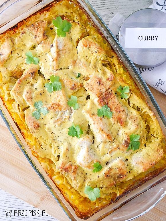 Zapiekanka z kurczakiem curry