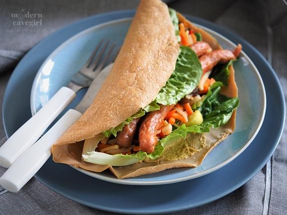 Proteinowy wrap keto paleo lowcarb vegan na śniadanie