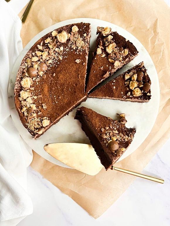 Brownie z kremem o smaku lodów czekoladowych
