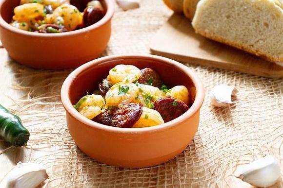 Krewetki z chorizo