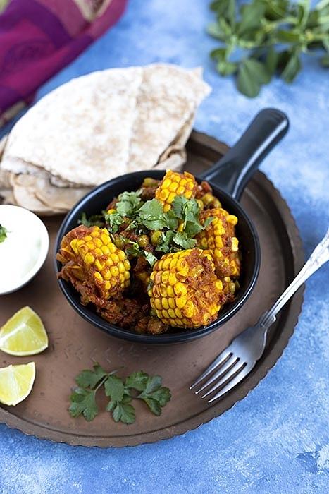 Curry z kukurydzy i groszku