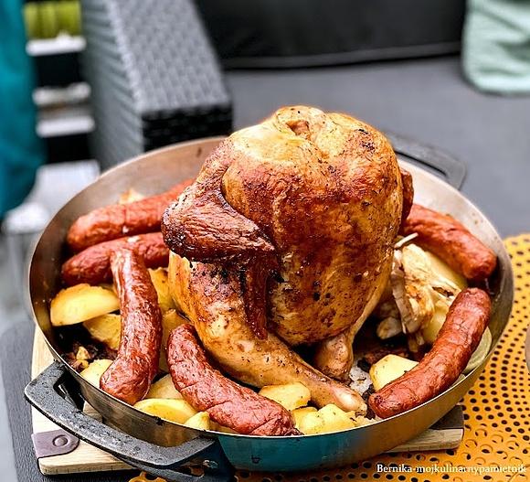 Kurczak pieczony na grillu w całości
