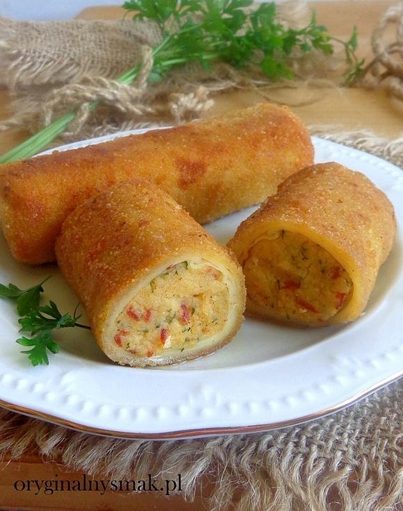 Krokiety z ziemniakami chorizo i parmezanem