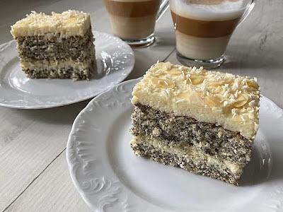 Ciasto makowo-kokosowe z kremem