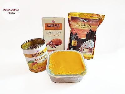 Ryż paraboliczny z cynamonem i pulpą z mango