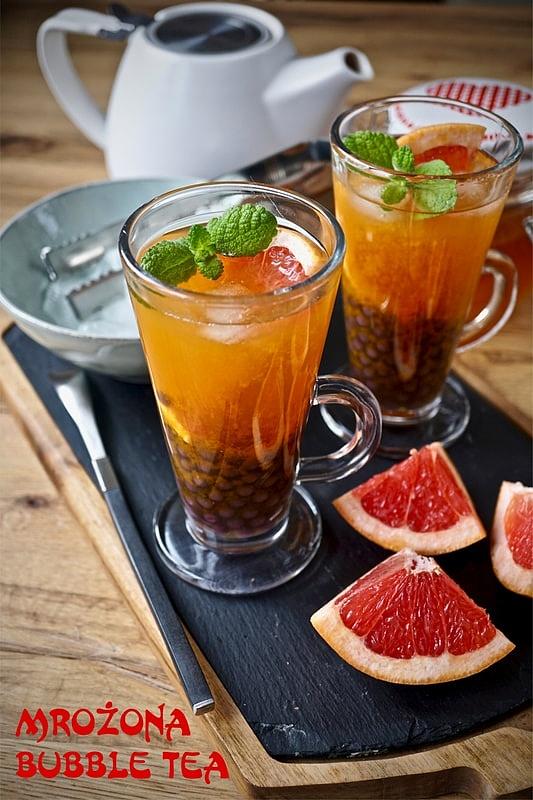 Mrożona bubble tea z mlekiem i kulkami tapioki