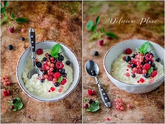 Pudding ryżowy z owocami lata