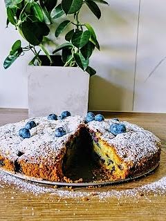 Szybkie ciasto z borówkami