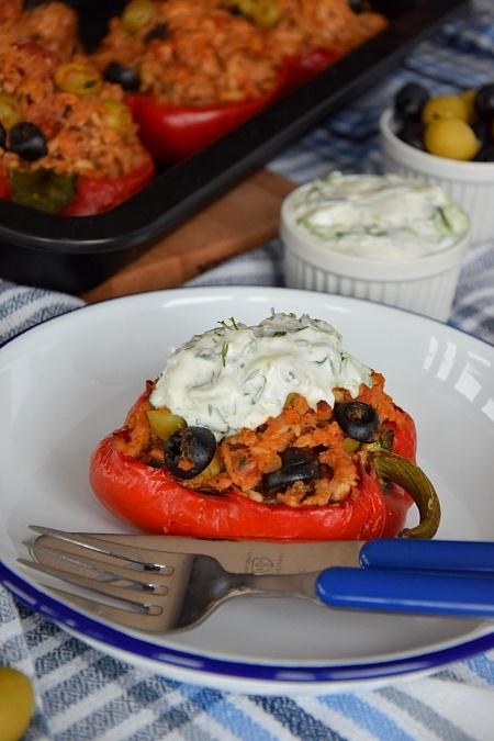 Keto papryki z farszem z indyka i kalafiora
