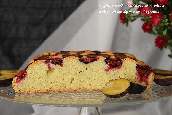 Szybkie ciasto maślane ze śliwkami