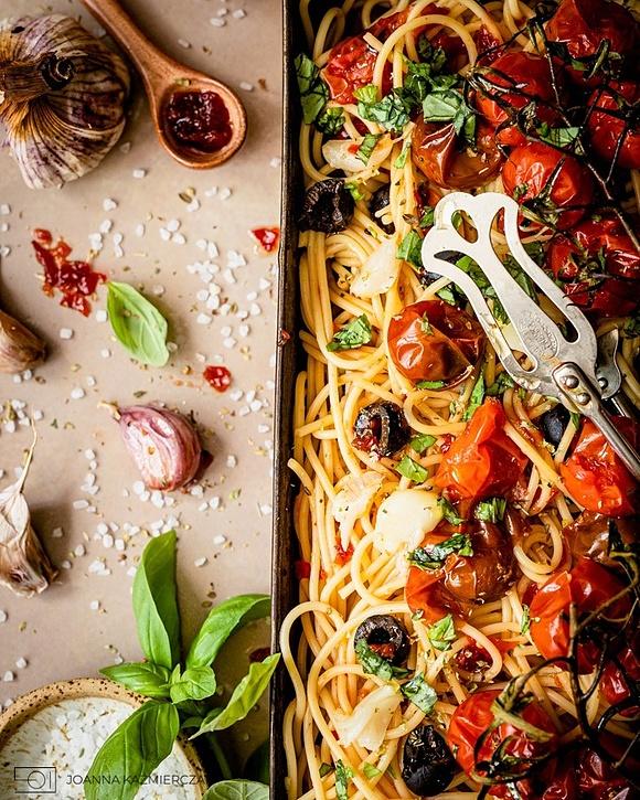 Spaghetti z konfiturą z papryki