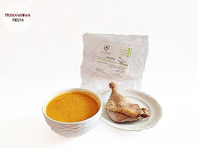 Zupa cukiniowo-pomidorowa z udkiem kaczki
