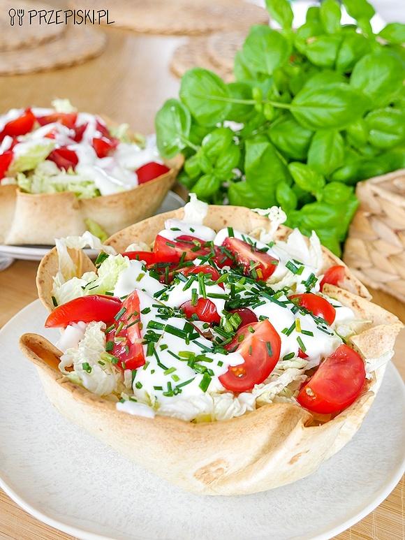 Koszyczki kebabowe z tortilli i kurczakiem