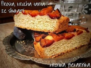 Prosta krucha tarta ze śliwkami