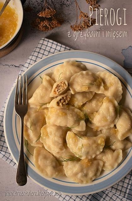 Pierogi z grzybami i mięsem