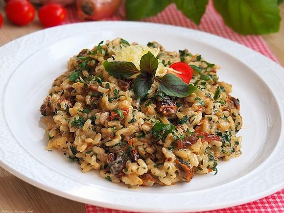 Kremowe risotto z suszonymi pomidorami