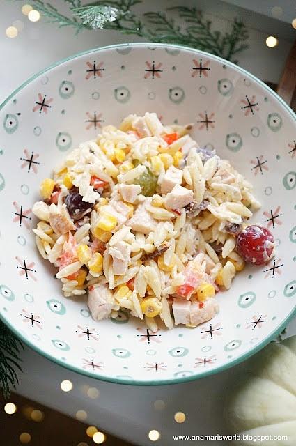 Sałatka z makaronem orzo