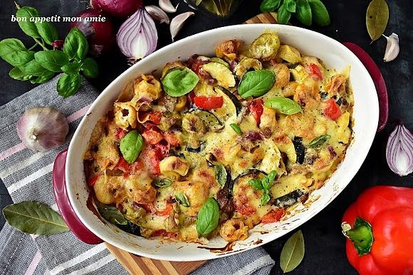 Zapiekanka warzywa z tortellini