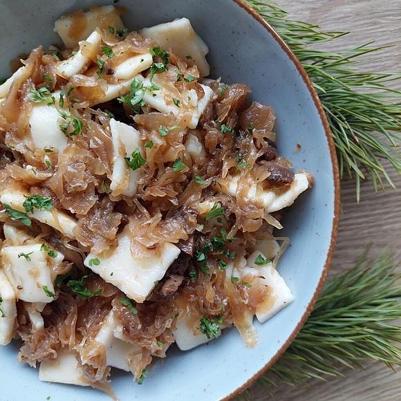 Keto łazanki z kapustą i grzybami
