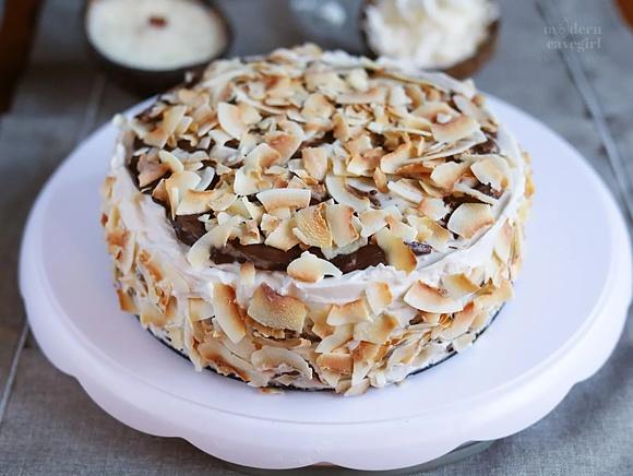 Keto tort Bounty kokosowy bez nabiału Paleo LowCarb
